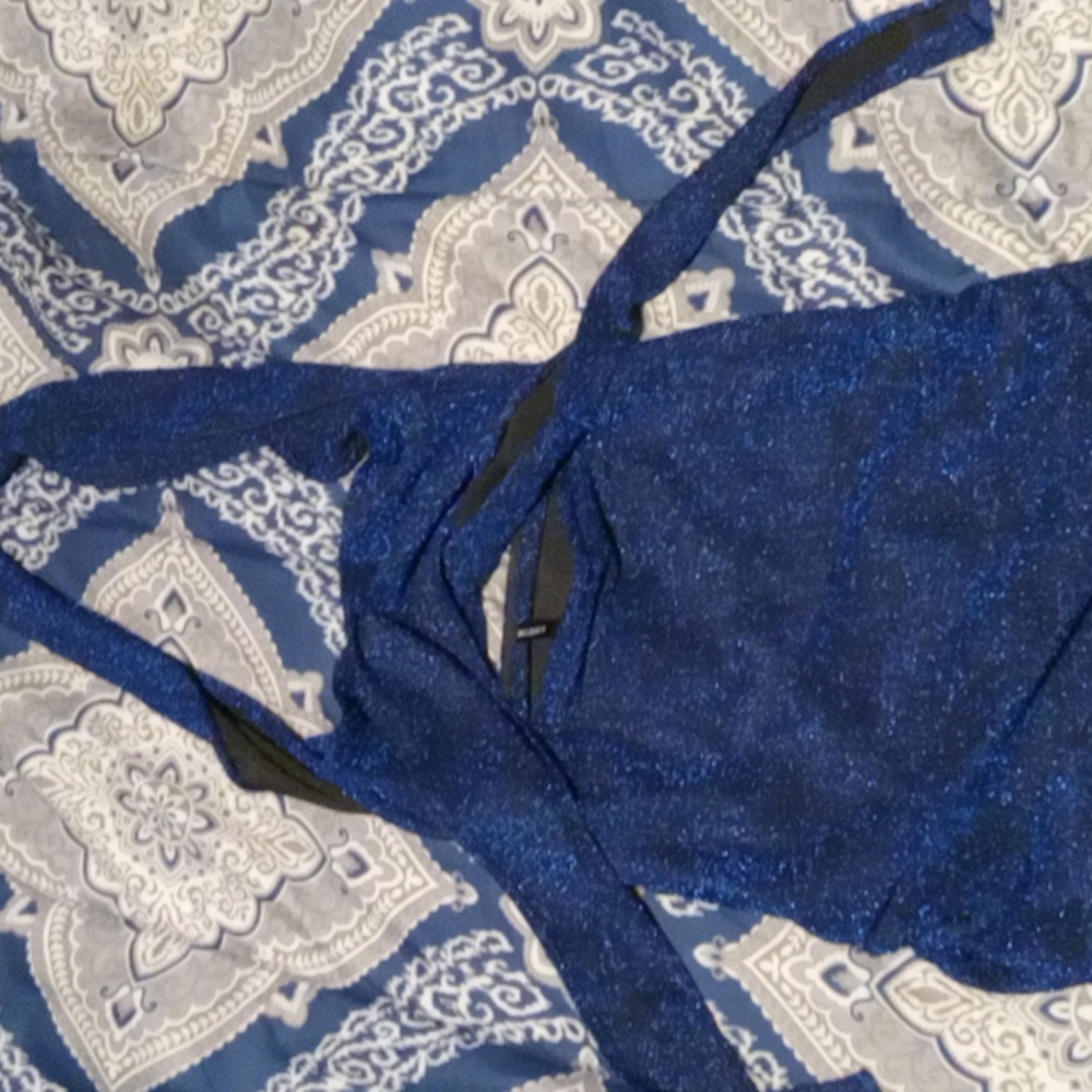 glitter blue dress (size):medium